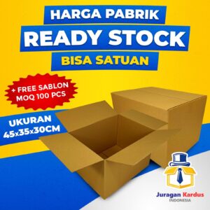 kardus karton box (size l) kotak / kardus / packaging 45x35x30cm